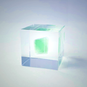 Sola Cube - Fluorite | Preserved Nature in Acrylic Display