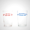 Asahi Promotional Tumbler - Red & Blue Glassware