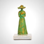 Italian Bronze Bookend with Marble Base - Mint Condition