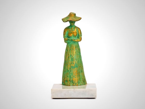 Italian Bronze Bookend with Marble Base - Mint Condition