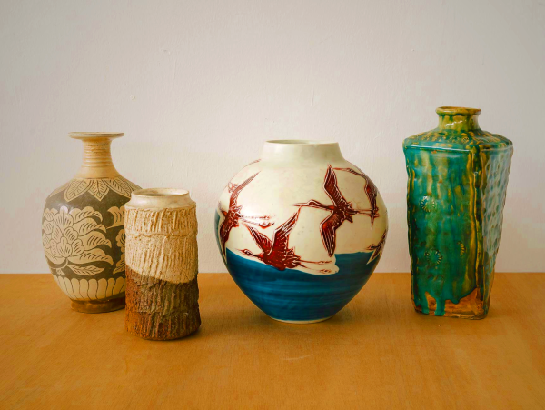 Vintage Ikebana Vases - Authentic Japanese Floral Art Containers