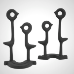 Nambu Tekki Cast Iron Bookend - Bird Design