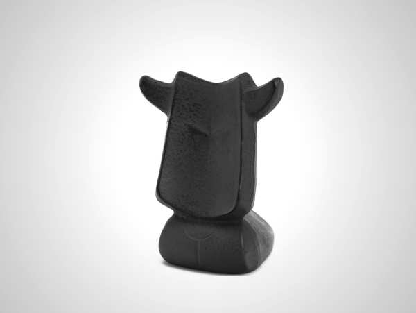 Nambu Tekki Bull Paperweight - Low Profile Cast Iron Design