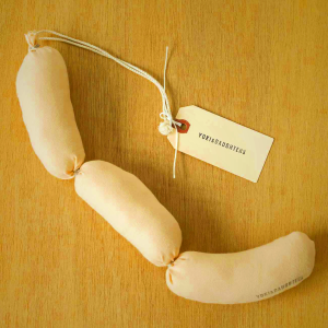 Yuki & Daughters White Sausage - Handmade Inedible Decor Art