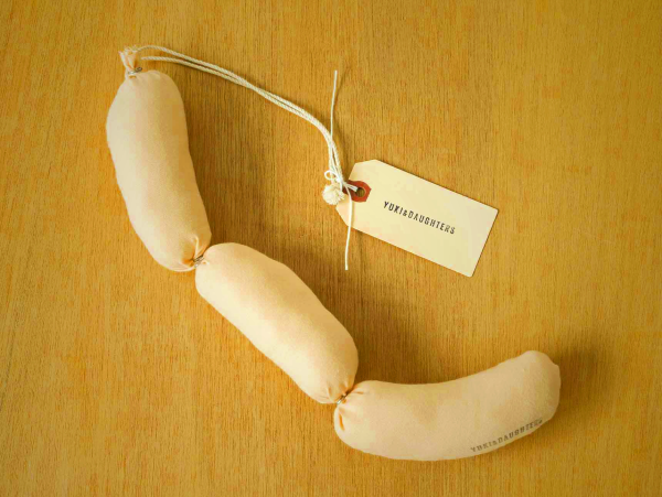 Yuki & Daughters White Sausage - Handmade Inedible Decor Art