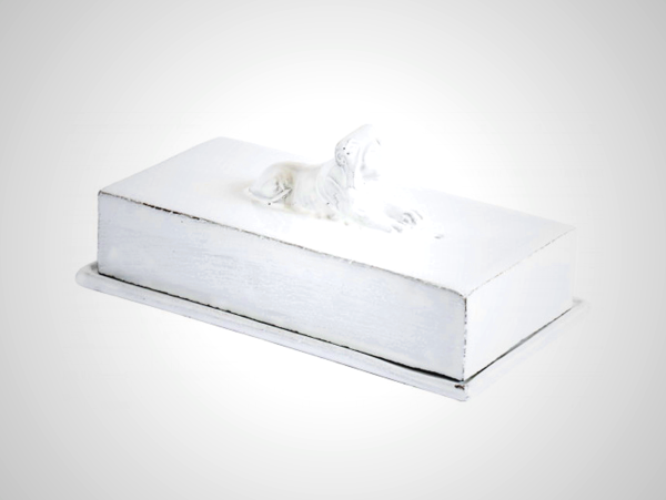 Astier de Villatte Lion Incense Box - Handmade Ceramic