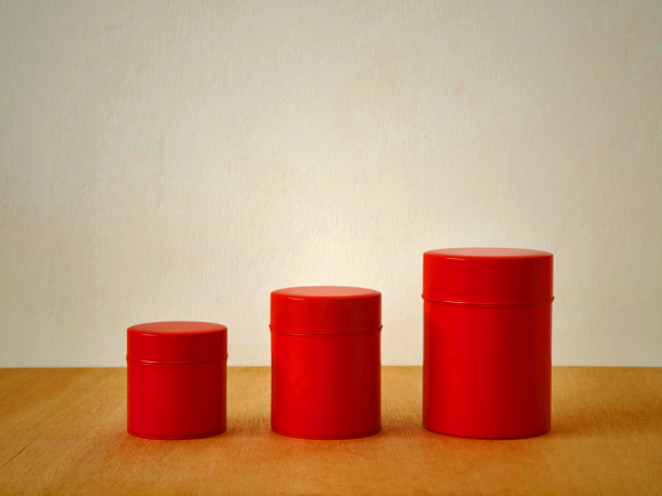 Kato Tin Cans Poinsettia Design - Airtight Storage for Tea Coffee & Snacks