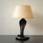 Tommaso Barbi Cobra Ceramic Table Lamp - Vintage Italian Design